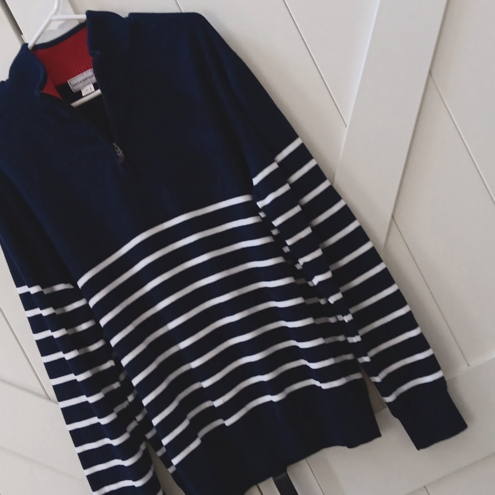 MAUS & HOFFMAN..3/4 ZIP KNIT..XL